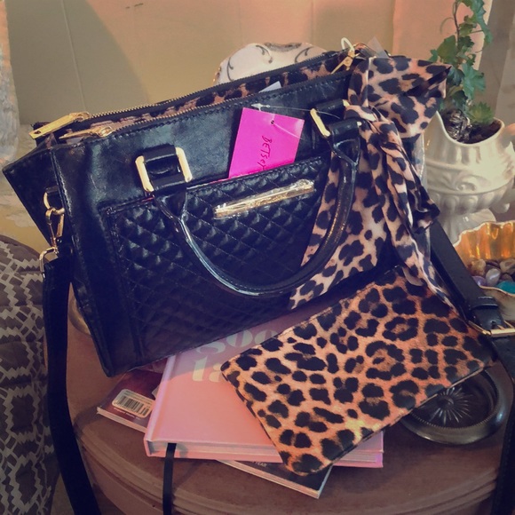 Betsey Johnson Handbags - NWT Betsy Johnson satchel w/ scarf and pouch